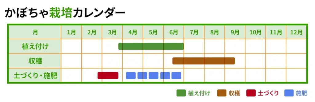かぼちゃ栽培カレンダー